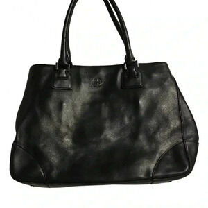 Tory Burch black saffiano leather shoulder handbag